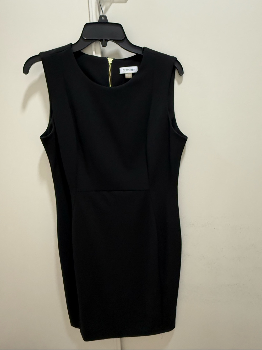 Calvin Klein Sleek Black Sleeveless Sheath Dress - Picture 3 of 5
